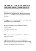 CPO PRACTICE EXAM ACTUAL PAPER 2026 QUESTIONS WITH SOLUTIONS GRADED A&plus;
