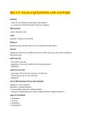 BIO 172 EXAM 4 QUESTIONS AND ANSWERS