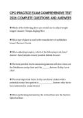 CPO PRACTICE EXAM COMPREHENSIVE TEST 2026 COMPLETE QUESTIONS AND ANSWERS