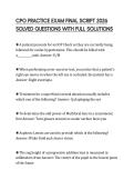 CPO PRACTICE EXAM FINAL SCRIPT 2026 SOLVED QUESTIONS WITH FULL SOLUTIONS