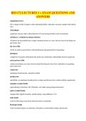 BIO 172 LECTURES 1 &plus; EXAM QUESTIONS AND ANSWERS