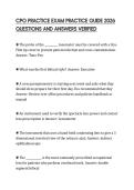CPO PRACTICE EXAM PRACTICE GUIDE 2026 QUESTIONS AND ANSWERS VERIFIED