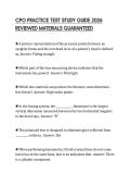 CPO PRACTICE TEST STUDY GUIDE 2026 REVIEWED MATERIALS GUARANTEED