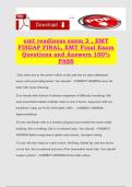 emt readiness exam 2 &comma; EMT FISDAP FINAL&comma; EMT Final Exam Questions and Answers 100&percnt; PASS