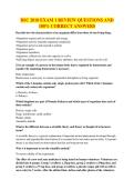 BSC 2010 EXAM 1 REVIEW QUESTIONS AND 100&percnt; CORRECT ANSWERS