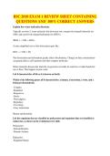 BSC 2010 EXAM 1 REVIEW SHEET CONTAINING QUESTIONS AND 100&percnt; CORRECT ANSWERS