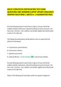 ADULT CCRN&sol;PCCN CERTIFICATION TEST EXAM QUESTIONS AND ANSWERS &lpar;LATEST UPDATE 2026&sol;2027&rpar; VERIFIED SOLUTIONS &vert; RATED A&plus; &vert; GUARANTEED PASS&period;
