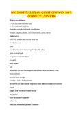 BSC 2010 FINAL EXAM QUESTIONS AND 100&percnt; CORRECT ANSWERS