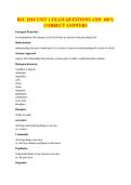 BSC 2010 UNIT 1 EXAM QUESTIONS AND 100&percnt; CORRECT ANSWERS