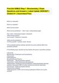 First Aid USMLE Step 1&colon; Biochemistry &vert; Exam Questions and Answers &vert; Latest Update 2026&sol;2027 &vert; Graded A&plus; &vert; Guaranteed Pass&period;