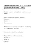CPR AND AED ISSA FINAL STUDY GUIDE 2026 &lpar;CONCEPTS&comma; SCENARIOS & SKILLS&rpar;