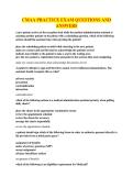 CMAA PRACTICE EXAM QUESTIONS AND ANSWERS