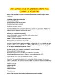 CMAA PRACTICE EXAM QUESTIONS AND CORRECT ANSWERS