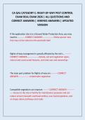 CA QAL CATEGORY C&colon; RIGHT-OF-WAY PEST CONTROL EXAM REAL EXAM 2026 &vert; ALL QUESTIONS AND CORRECT ANSWERS &vert; VERIFIED ANSWERS &vert; UPDATED VERSION