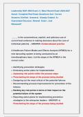 Leadership NUR 4590 Exam 2 &vert;&vert; Most Recent Exam 2026-2027  Actual  Complete Real Exam Questions And  Correct  Answers &lpar;Verified  Answers&rpar;  Already Graded  A&plus;   Guaranteed Success &vert; Newest  Exam &vert; Just                          Released&excl;&excl;