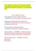 FCTC WRITTEN EXAM&comma; FINAL EXAM QUESTIONS AND CORRECT ANSWERS &vert; NEW UPDATE 2026&sol;2027 &lpar;VERIFIED ANSWERS&rpar; &vert; GRADED A&plus; &vert; GUARANTEED PASS&period;