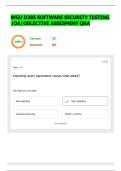 WGU D385 SOFTWARE SECURITY TESTING &vert;OA&vert;OBLECTIVE ASSESMENT Q&A 2026&vert;2027