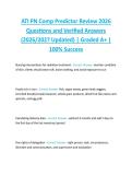 ATI PN Comp Predictor Review 2026  Questions and Verified Answers  &lpar;2026&sol;2027 Updated&rpar; &vert; Graded A&plus; &vert;  100&percnt; Success