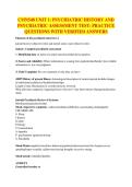 CMN548 UNIT 1&colon; PSYCHIATRIC HISTORY AND PSYCHIATRIC ASSESSMENT TEST&colon; PRACTICE QUESTIONS WITH VERIFIED ANSWERS