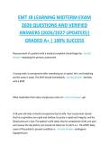 EMT JB LEARNING MIDTERM EXAM  2026 QUESTIONS AND VERIFIED  ANSWERS &lpar;2026&sol;2027 UPDATED&rpar;&vert;  GRADED A&plus; &vert; 100&percnt; SUCCESS