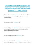 FES Written Exam 2026 Questions and  Verified Answers &lpar;2026&sol;2027 Updated&rpar;  &vert; Graded A&plus; &vert; 100&percnt; Success 