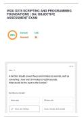 WGU D278 SCRIPTING AND PROGRAMMING FOUNDATIONS &vert; OA&vert; OBJECTIVE ASSESSMENT EXAM QUESTIONS AND ANSWERS &vert; LATEST UPDATE &vert; FULLY SOLVED