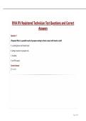 RVIA RV Registered Technician Test Questions and Correct Answers