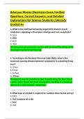 Arkansas Master Electrician Exam Verified  Questions&comma; Correct Answers&comma; and Detailed  Explanations for Science Students&vert;&vert;Already  Graded A&plus; 