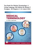Test Bank For Medical Terminology&colon; A Living Language&comma; 8th edition by Bonnie F&period; Fremgen &period; All Chapters 1-14&period; Latest 2026