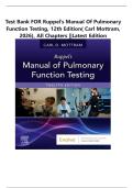 Test Bank -Ruppel's Manual of Pulmonary Function Testing&comma; 12th Edition&lpar; Carl Mottram&comma; 2026&rpar;&comma; All Chapters &vert;&vert;Latest Edition