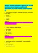 Perinatal Nursing Certification Practice Exam Verified  Questions&comma; Correct Answers&comma; and Detailed  Explanations for Science Students&vert;&vert;Already Graded  A&plus; 
