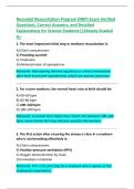 Neonatal Resuscitation Program &lpar;NRP&rpar; Exam Verified  Questions&comma; Correct Answers&comma; and Detailed  Explanations for Science Students&vert;&vert;Already Graded  A&plus; 