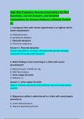 High-Risk Pregnancy Nursing Examination Verified  Questions&comma; Correct Answers&comma; and Detailed  Explanations for Science Students&vert;&vert;Already Graded  A&plus; 