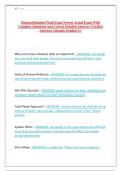 Human Relations Final Exam &ndash; Complete A&plus; Study Guide with Verified Answers