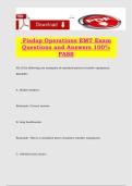 Fisdap Operations EMT Exam Questions and Answers 100&percnt; PASS
