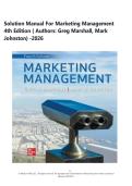 Solution Manual For Marketing Management 4th Edition &lpar; Authors&colon; Greg Marshall&comma; Mark Johnston&rpar; -2026