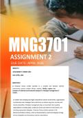 MNG3701 Assignment 2 Semester 1 ANSWERS 2026 - Due 8 April 2026