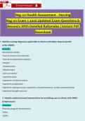Nsg 121 Health Assessment - Herzing Nsg 121 Exam 2 2026 Updated Exam Questions & Answers With Detailed Rationales &vert; Instant Pdf Download 