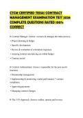 CTCM CERTIFIED TEXAS CONTRACT MANAGEMENT EXAMINATION TEST 2026 COMPLETE QUESTIONS RATED 100&percnt; CORRECT