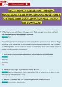 NSG 121 HEALTH ASSESSMENT - HERZING NSG 121 EXAM 3 2026 UPDATED EXAM QUESTIONS & ANSWERS WITH DETAILED RATIONALES &vert; INSTANT PDF DOWNLOAD 