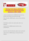 Fisdap Unit Exam&colon; Medical Emergencies Questions and Answers 100&percnt; PASS