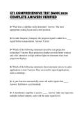CTS COMPREHENSIVE TEST BANK 2026 COMPLETE ANSWERS VERIFIED