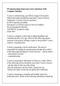 PN pharmacology final exam review Questions With Complete Solutions