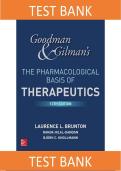 Test Bank for Goodman & Gilman&rsquo;s The Pharmacological Basis of Therapeutics 13th Edition &ndash; All Chapters &plus; Verified Answers &lpar;Latest Update&rpar;