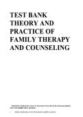 TEST BANK FOR THEORY AND PRACTICE OF COUNSELLING