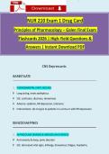 NUR 210 Exam 1 Drug Card Principles of Pharmacology &ndash; Galen Final Exam Flashcards 2026 &vert; High-Yield Questions & Answers &vert; Instant Download PDF
