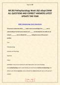 NR 283 Pathophysiology Week 1&2 eDapt EXAM ALL QUESTIONS AND CORRECT ANSWERS LATEST UPDATE THIS YEAR