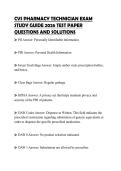 CVS PHARMACY TECHNICIAN EXAM STUDY GUIDE 2026 TEST PAPER QUESTIONS AND SOLUTIONS