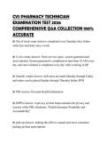 CVS PHARMACY TECHNICIAN EXAMINATION TEST 2026 COMPREHENSIVE Q&A COLLECTION 100&percnt; ACCURATE
