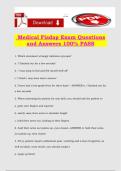 Medical Fisdap Exam Questions and Answers 100&percnt; PASS